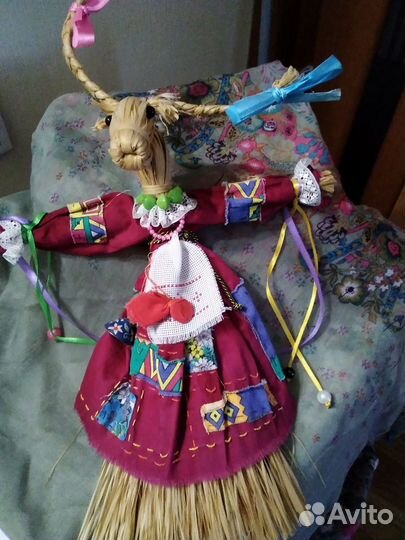 Очаровательная Козочка из лыка.Оберег.Ручн.работа