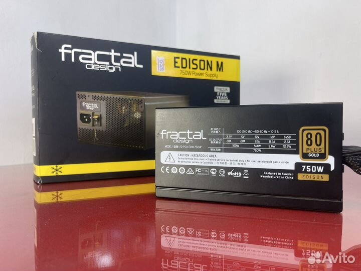 Модульный блок питания 80gold Fractal Edison M750