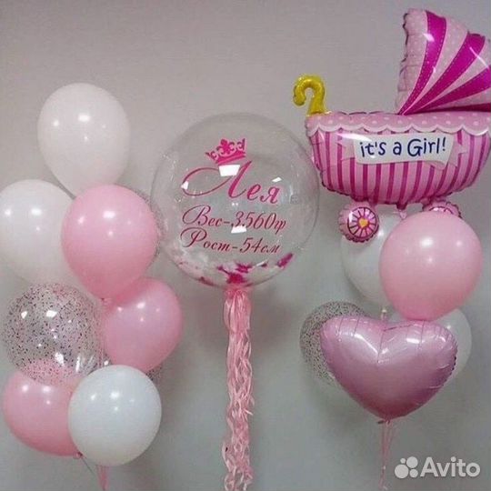Набор шаров на выписку малышке