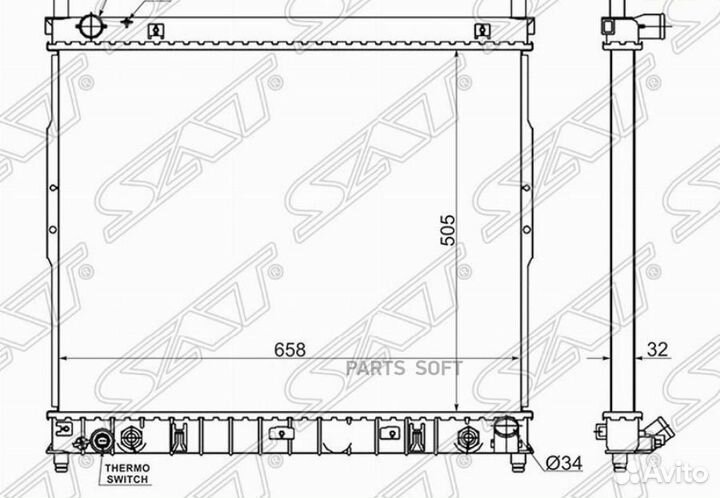 Радиатор охлаждения ссангйонг Рекстон 02