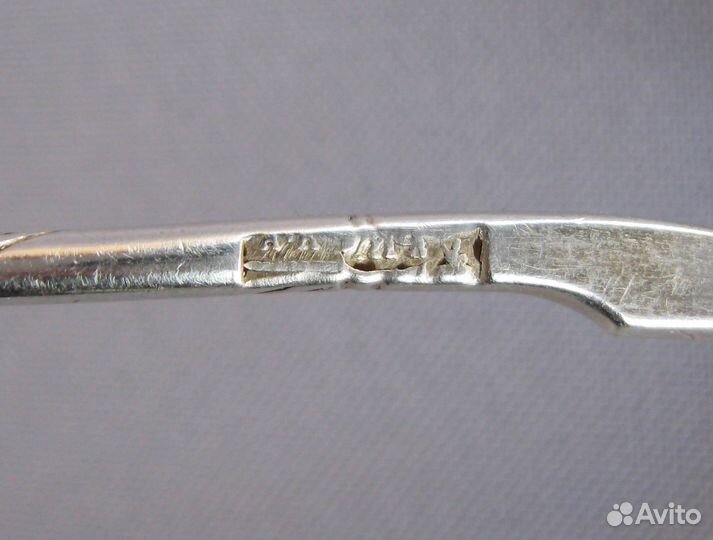 Чайная ложка резная массив серебра 84-й пр. Москва