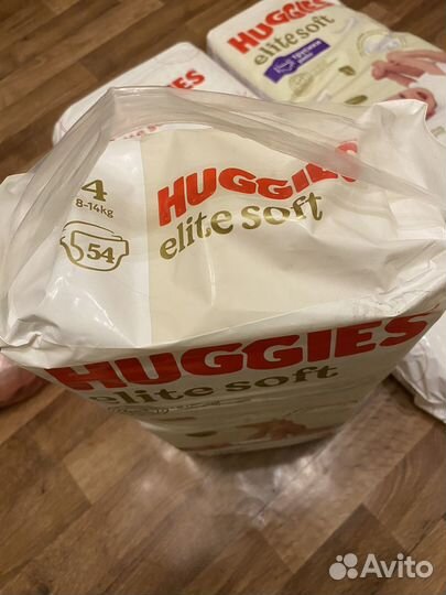 Подгузники elite soft 3-150 шт, elite soft 4-68 шт