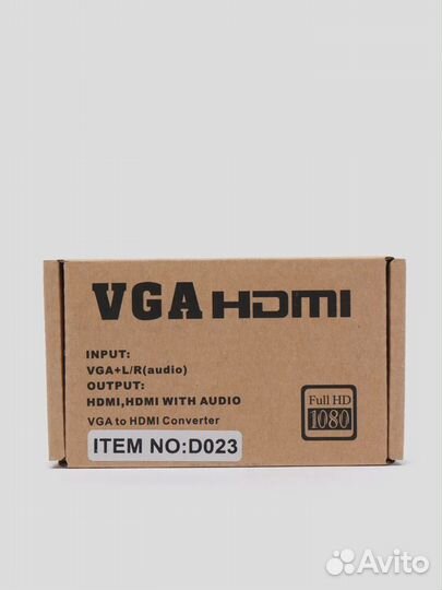 Адаптор VGA на hdmi+ audio с питанием