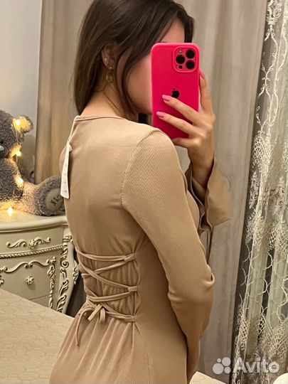 Платье лапша с завязками на спине