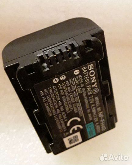 Аккумулятор li ION для видеокамеры sony