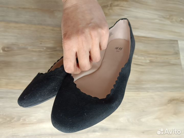 Балетки hm 37 новые замшевые маломерки