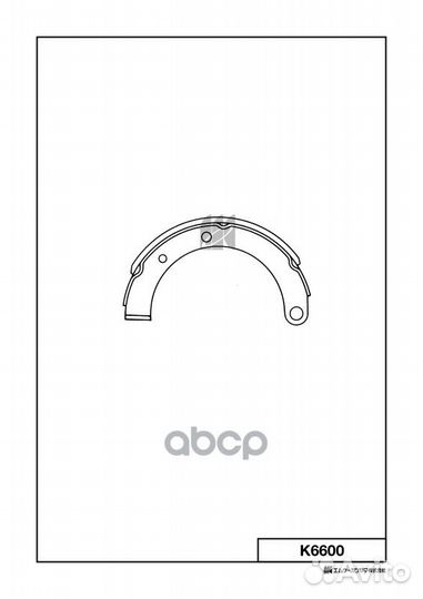 K6600 колодки барабанные Hyundai H-1/H100 93-03