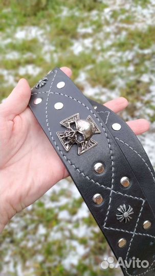 Мужской кожаный ремень ручной работы