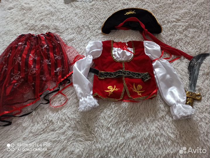 Костюм пиратки/Мальвина/красная шапочка/кукла