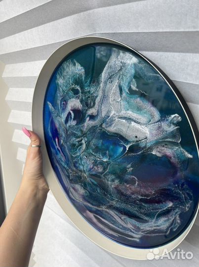 Поднос икеа (эпоксидная смола)