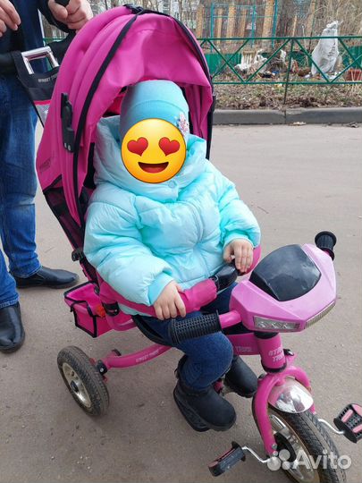 Детский велосипед с ручкой бу