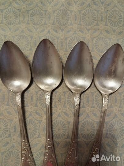 Ложки мельхиор СССР старое пламя