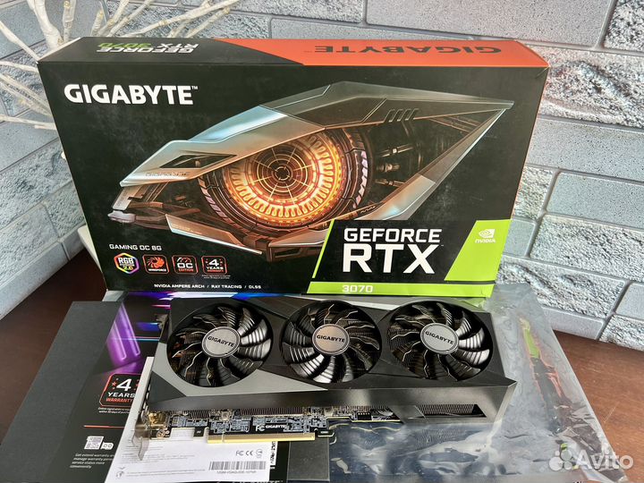 Видеокарта Rtx 3070 8GB Gigabyte/Msi/Пломба