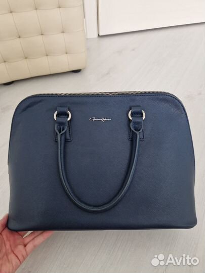 Сумка женская кожаная синяя