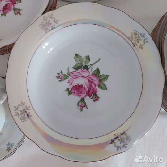 Сервиз столовый перламутр Роза kahla 6 персон