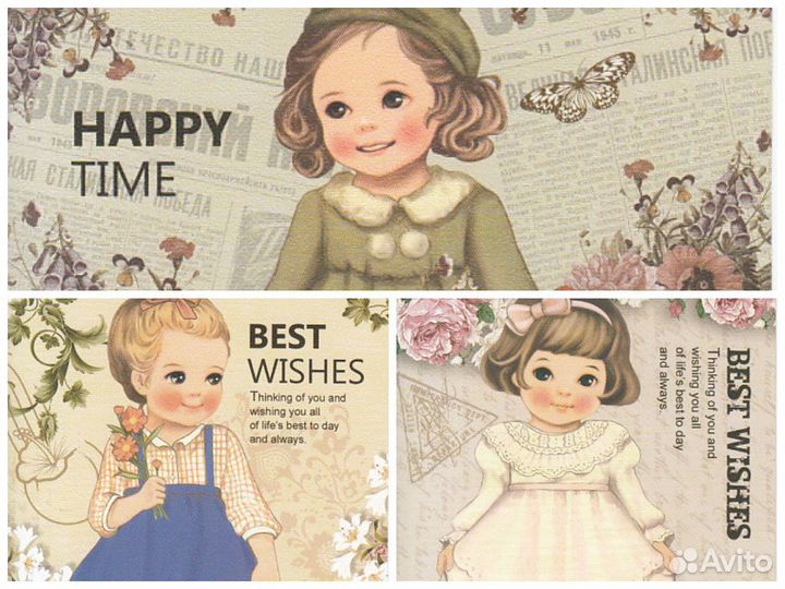 Куклы коллекция открыток 18 штук
