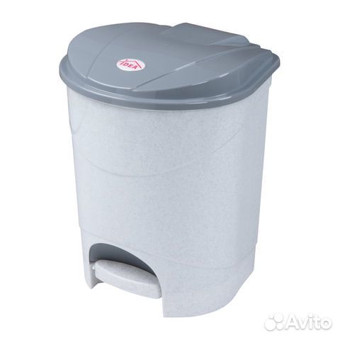 Ведро-контейнер 11 л, с крышкой и педалью, для мус
