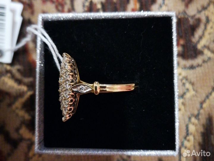 Золотое кольцо с бриллиантами 0,42ct