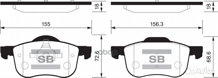 Колодки передние volvo S60/S80 SP2122 SP2122 Sa