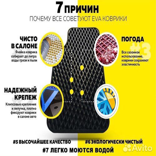 EVA коврики для Volkswagen Polo 2019. Комплект на