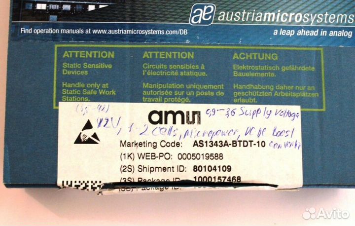 1 шт Микросхема AS1343A-btdt-10 AS1343A btdt Micro