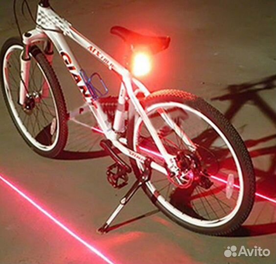 Лазерный фонарь велосипеда задний новый