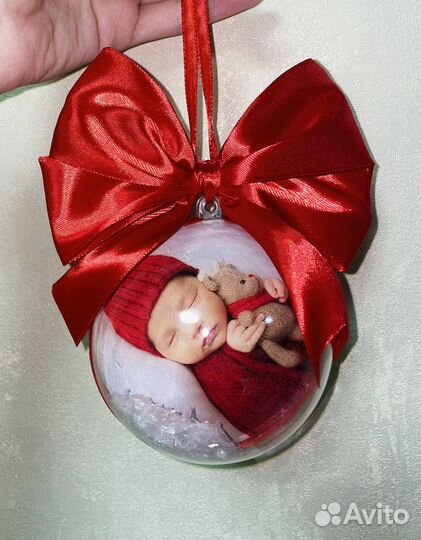 Новогодние ёлочные шары с фото