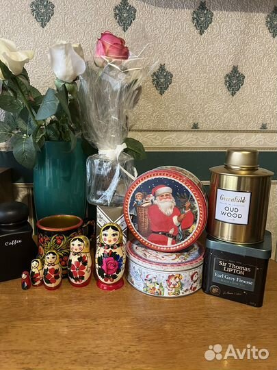 Гжель, хохлома, чайник, чашки