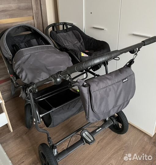 Коляска для двойни mikado tween delux 3 в 1