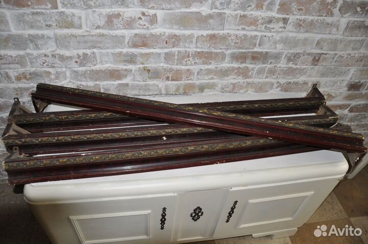 Карнизы для штор настенные, дерево+лепнина