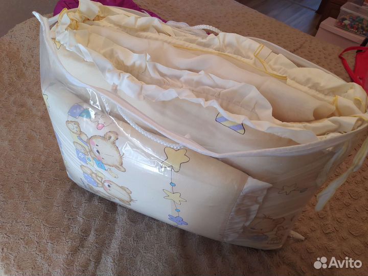 Комплект с бортиками и балдахином