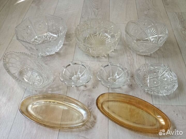 Салатник, пепельница хрусталь