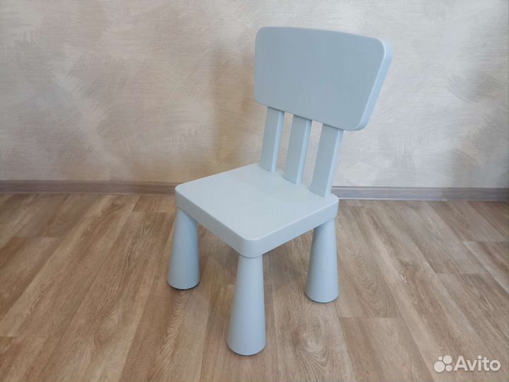 Комплект стол и стул IKEA Mammut голубой