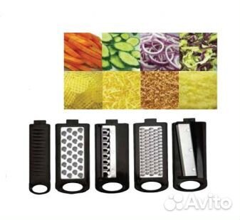 Терка для овощей и фруктов (5 насадок + держатель)