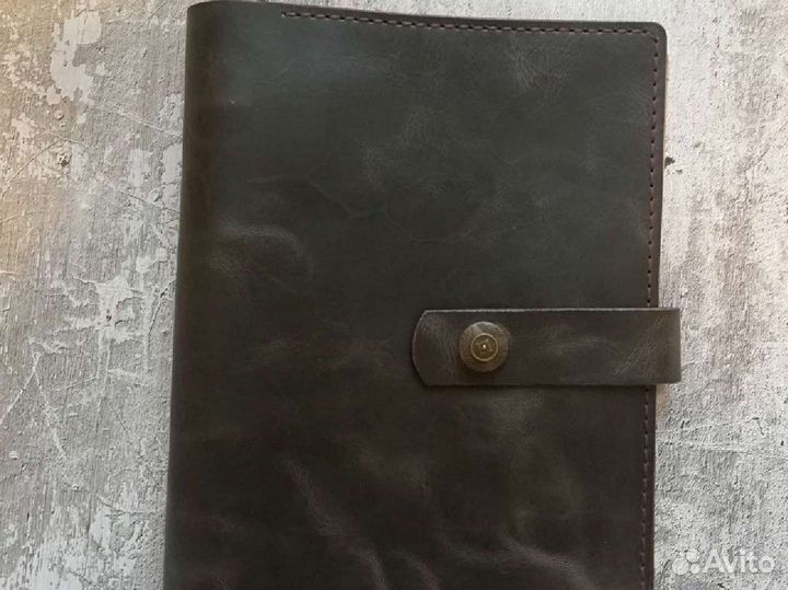 Ежедневник кожаный А5 на кольцах, в подарок