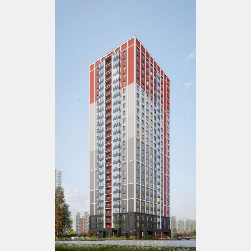 Квартира-студия, 28,4 м², 24/25 эт.