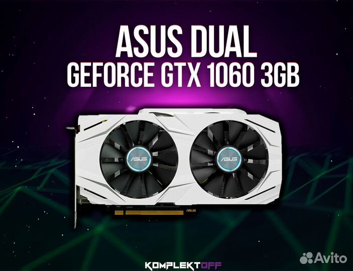 Видеокарта Asus dual GeForce GTX 1060 3GB
