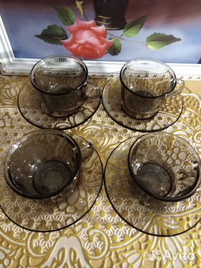 Кофейный сервиз, французское стекло