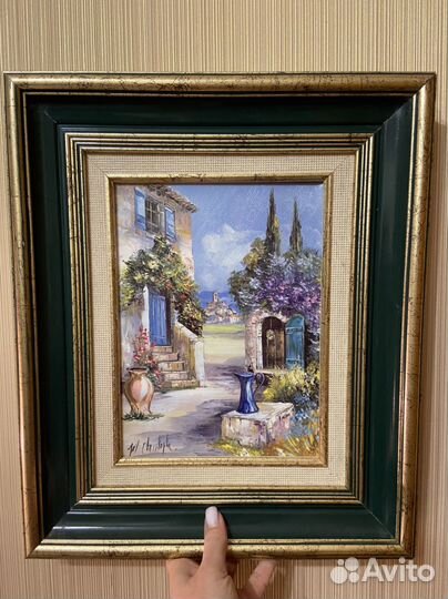 Картина маслом на холсте старинная