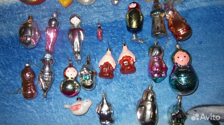 Елочные игрушки, бусы гирлянды СССР