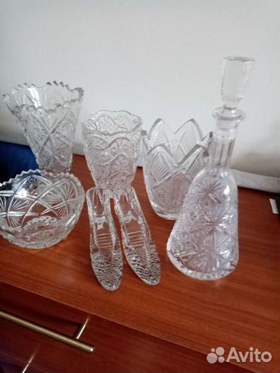 Хрустальные фужеры бокалы СССР, посуда