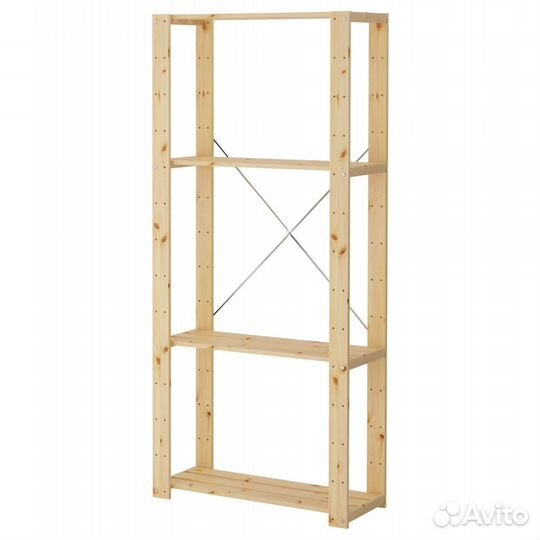 Стеллаж Хейне 2 размера, сосна, Икеа