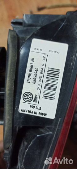 Фольксваген гольф 6 фонарь задний левый правый