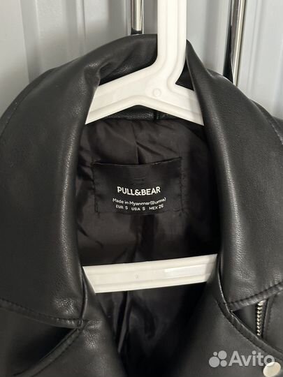 Куртка кожаная pull and bear