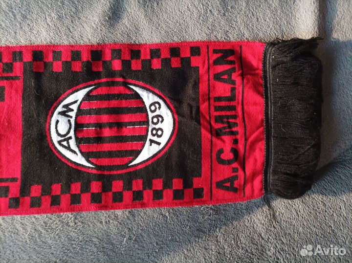 Шарф футбольный ac milan