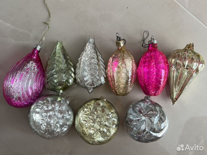 Елочные игрушки СССР глинка, льдинки