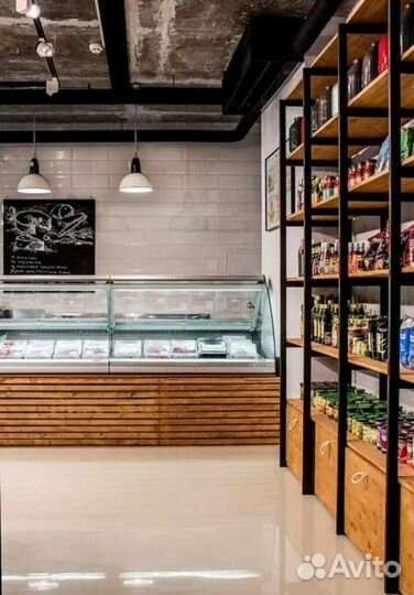 Торговое оборудование лофт для магазина продуктов