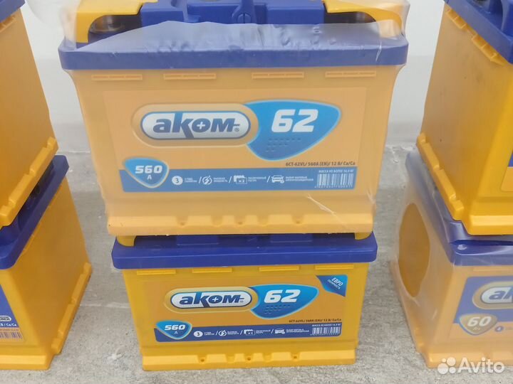 Аккумулятор Аком Са+Са 62 ah