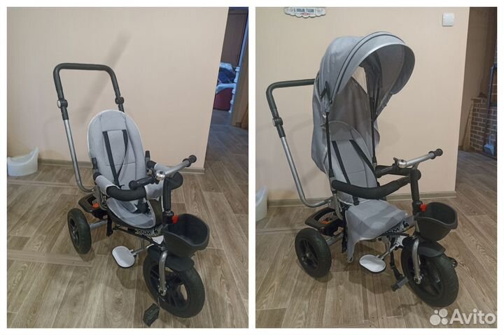 Трёхколёсный велосипед с ручкой