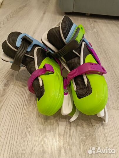 Коньки детские раздвижные для девочек 30-33р